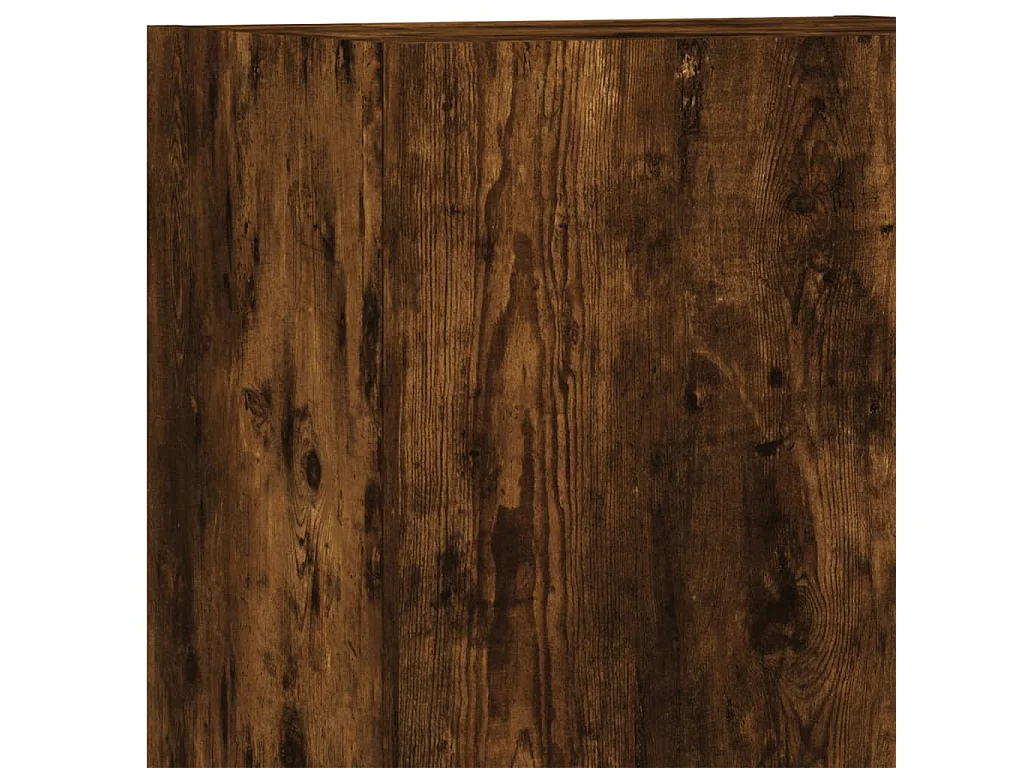 Burr Ridge  Unités murales TV 5 pcs chêne fumé bois d'ingénierie