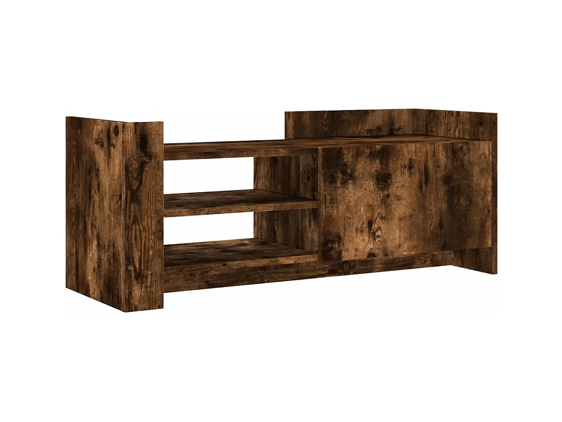 Nando  Meuble TV Chêne fumé 100x35x40 cm Bois d'ingénierie