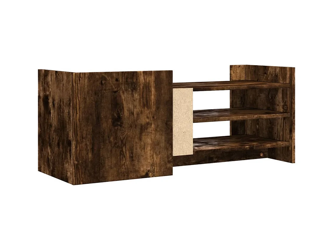 Nando  Meuble TV Chêne fumé 100x35x40 cm Bois d'ingénierie