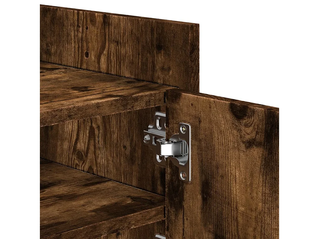 Nando  Mueble para TV madera contrachapada roble ahumado 100x35x40 cm