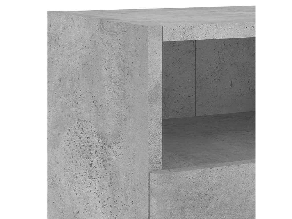 Brynir  Unités murales TV 4 pcs gris béton bois d'ingénierie