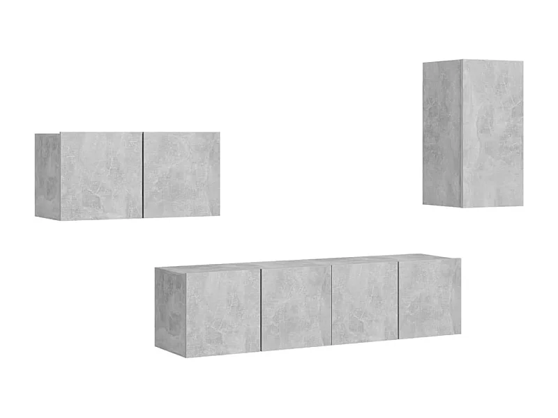 Ann Arbor  Juego de muebles de salón 4 piezas gris hormigón