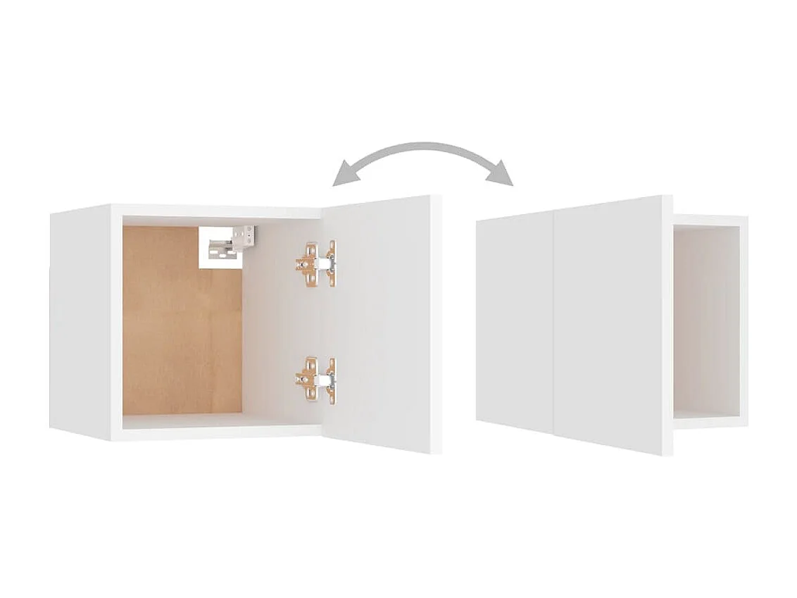 Iseline  Ensemble de meubles TV 7 pcs Blanc Bois d'ingénierie