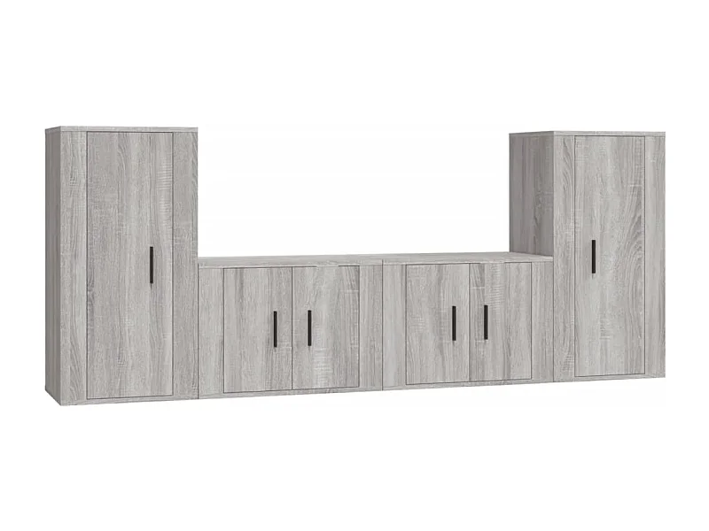 Marcus  Ensemble de meubles TV 4 pcs Sonoma gris Bois d'ingénierie
