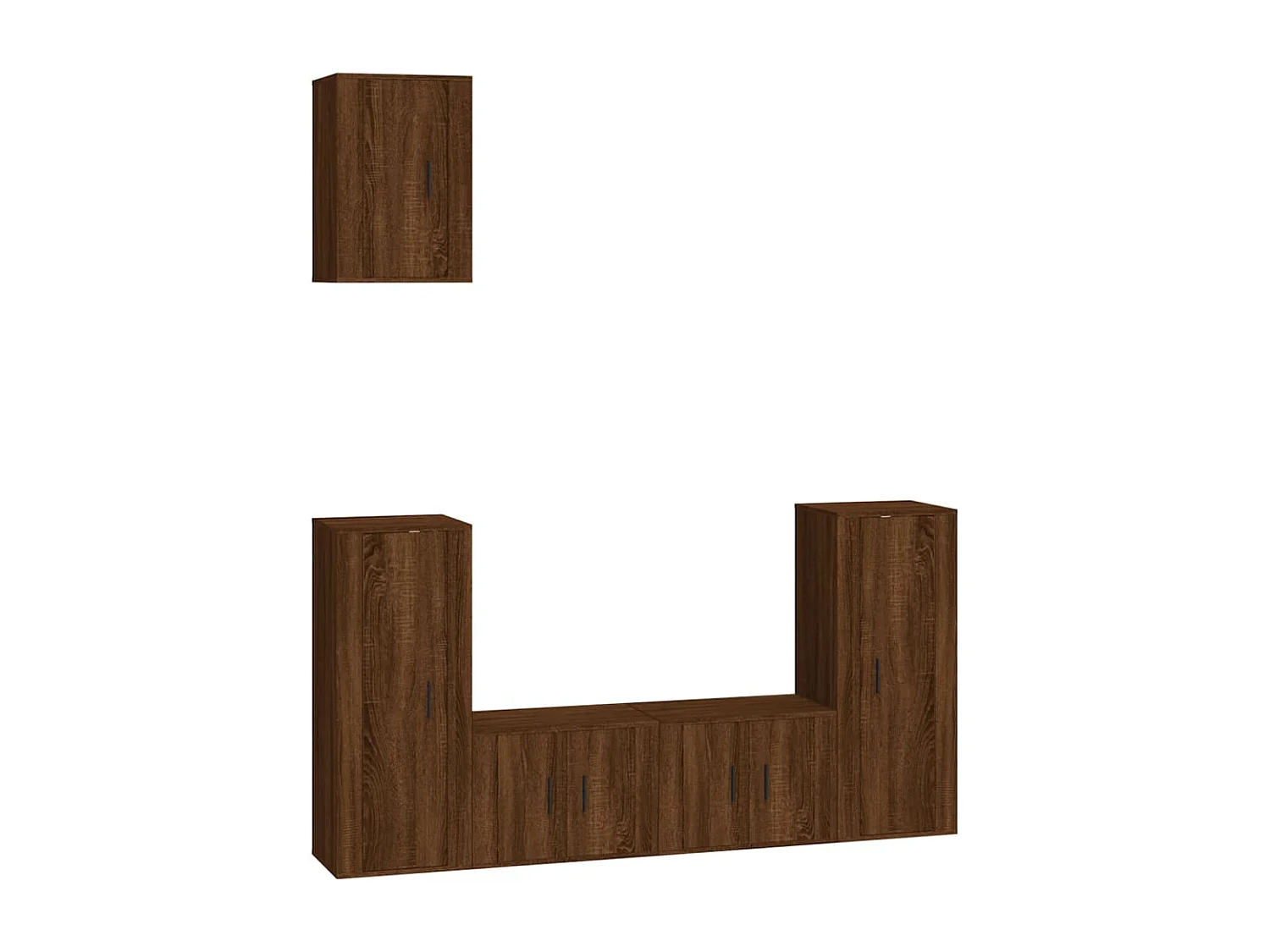 Ingrid Helene  Ensemble de meubles TV 5 pcs Chêne marron Bois d'ingénierie