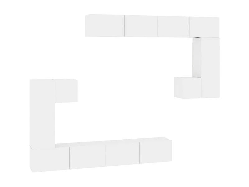 Cedvar  Meuble TV mural Blanc Bois d'ingénierie