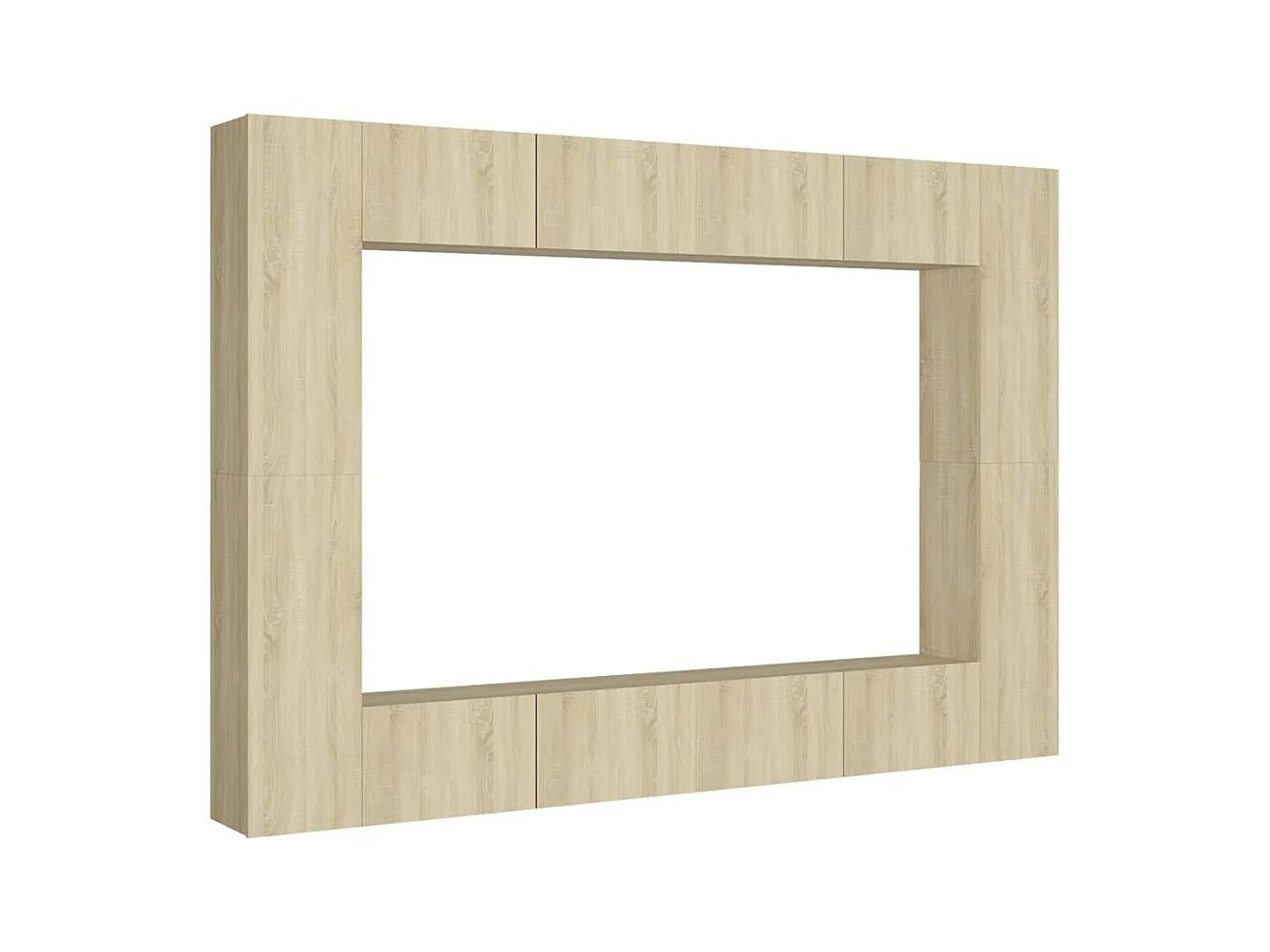 Beltsville  Ensemble de meubles TV 8 pcs Chêne sonoma Bois d'ingénierie