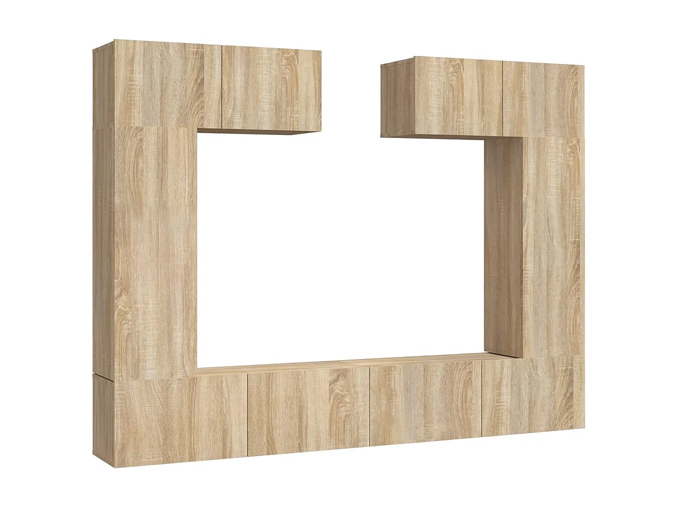 Nawal  Ensemble de meubles TV 6 pcs Chêne sonoma Bois d'ingénierie