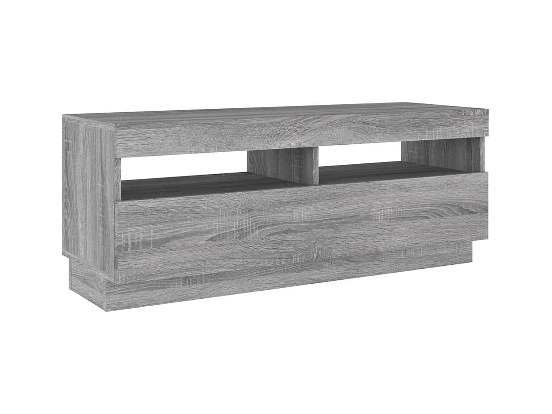 Pierre-Louis  Ensemble de meubles TV avec lumières LED 3 pcs Sonoma gris