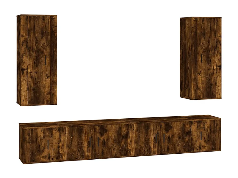 Ravenna  Ensemble de meubles TV 6 pcs Chêne fumé Bois d'ingénierie