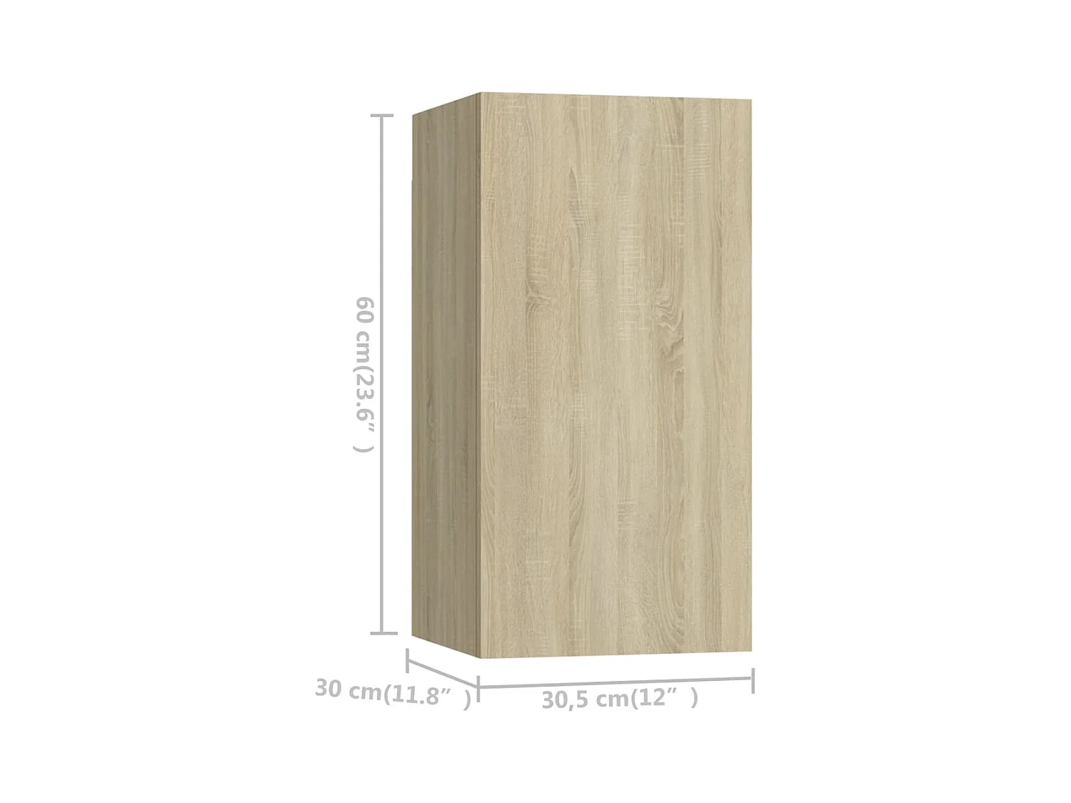 Claudia Isabel  Set de muebles salón TV 6 pzas madera ingeniería roble Sonoma