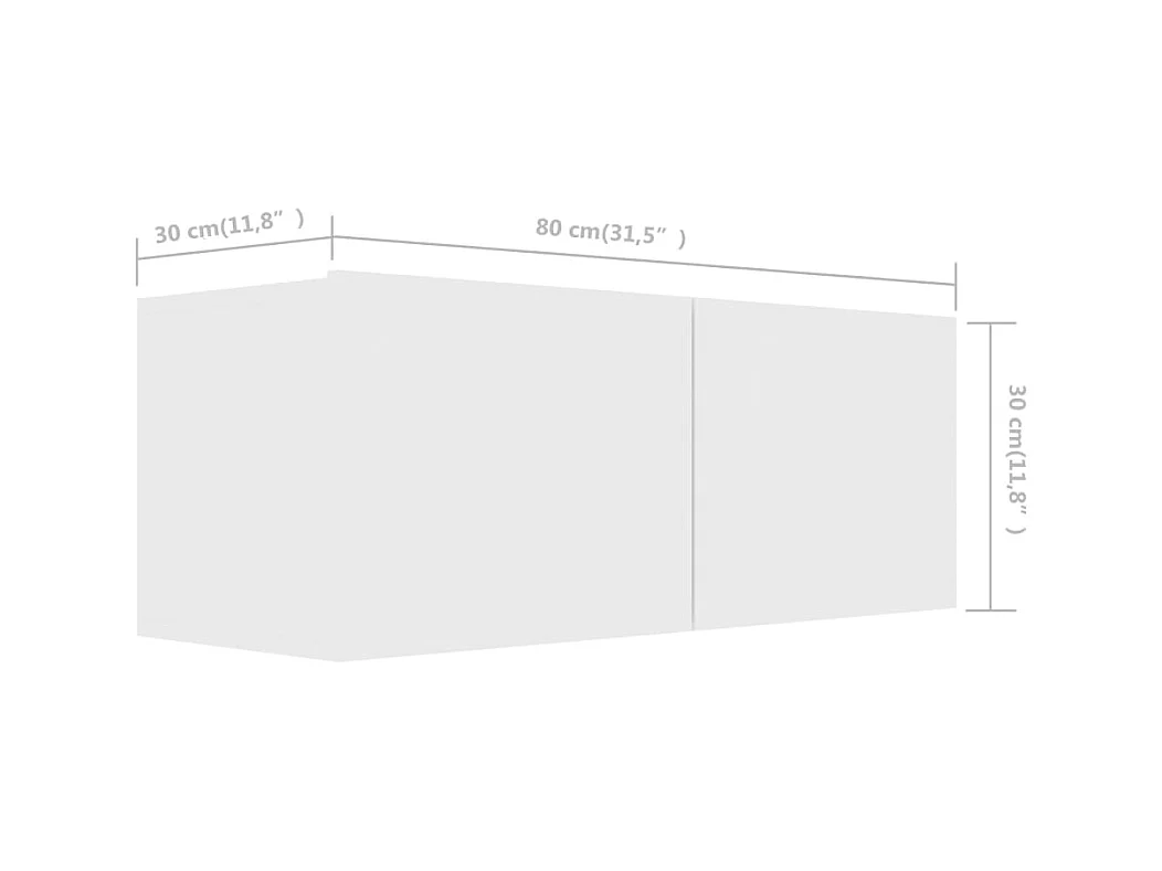 Ferenc  Ensemble de meubles TV 6 pcs Blanc Bois d'ingénierie