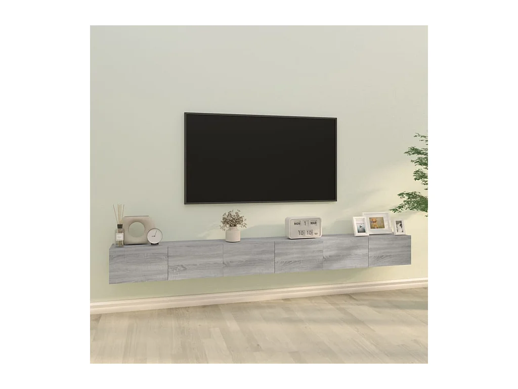 Batesburg-Leesville  Ensemble de meubles TV 3 pcs Sonoma gris Bois d'ingénierie