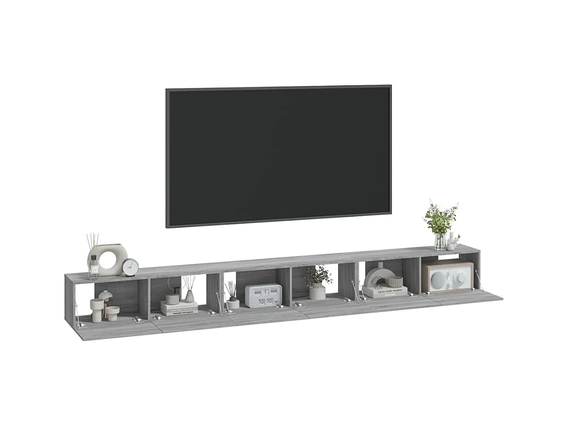 Batesburg-Leesville  Ensemble de meubles TV 3 pcs Sonoma gris Bois d'ingénierie