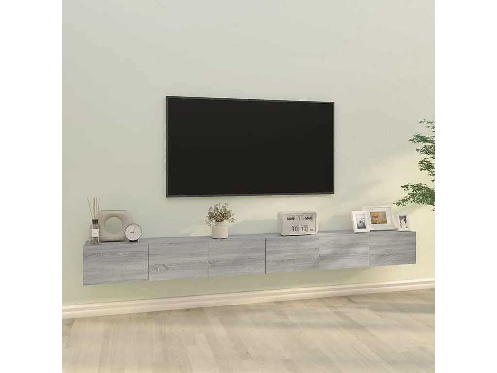 Batesburg-Leesville  Ensemble de meubles TV 3 pcs Sonoma gris Bois d'ingénierie