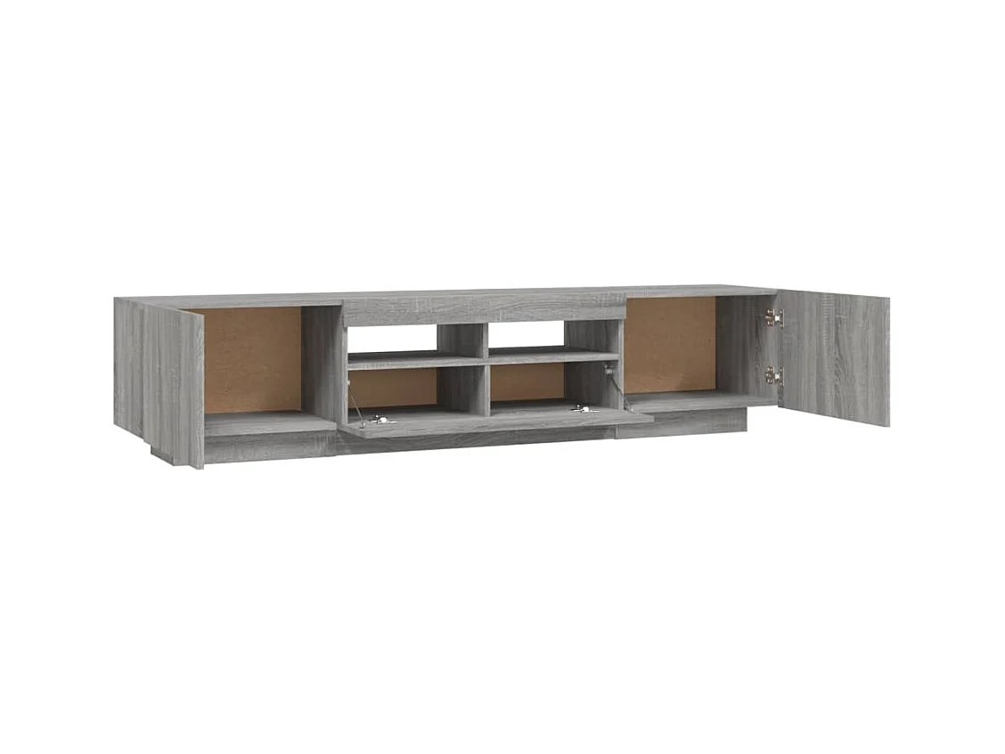 Wyandotte  2-delige Tv-meubelset met LED bewerkt hout grijs sonoma eiken
