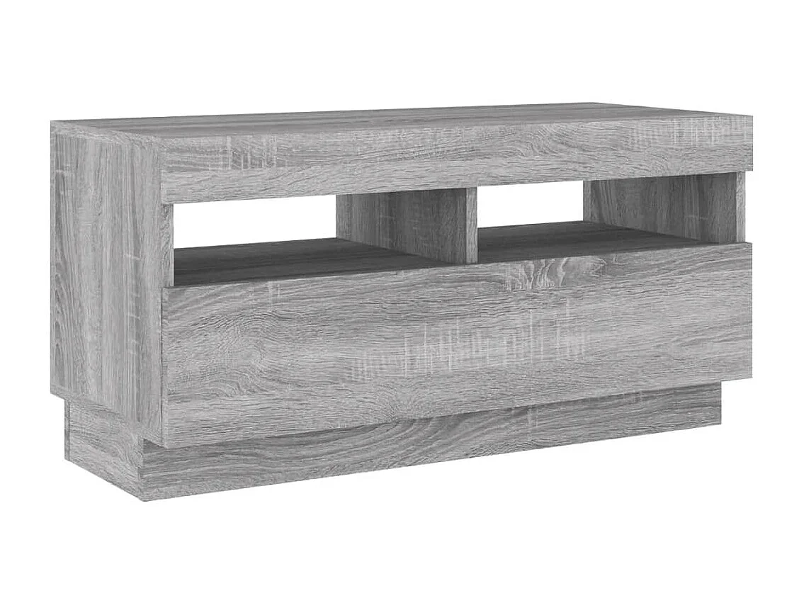 Wyandotte  Ensemble de meubles TV avec lumières LED 2 pcs Sonoma gris