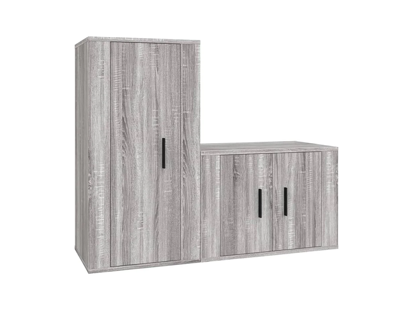 Ilke  Ensemble de meubles TV 2 pcs Sonoma gris Bois d'ingénierie