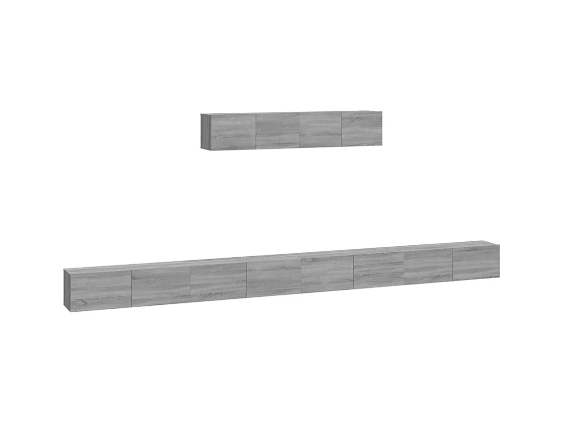 Juliette  Ensemble de meubles TV 6 pcs Sonoma gris Bois d'ingénierie