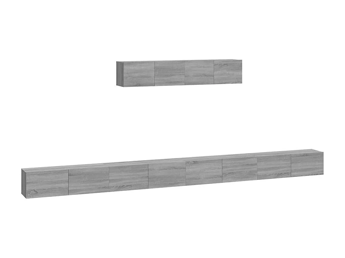 Juliette  Set de muebles para TV 6 pzas madera contrachapada gris Sonoma