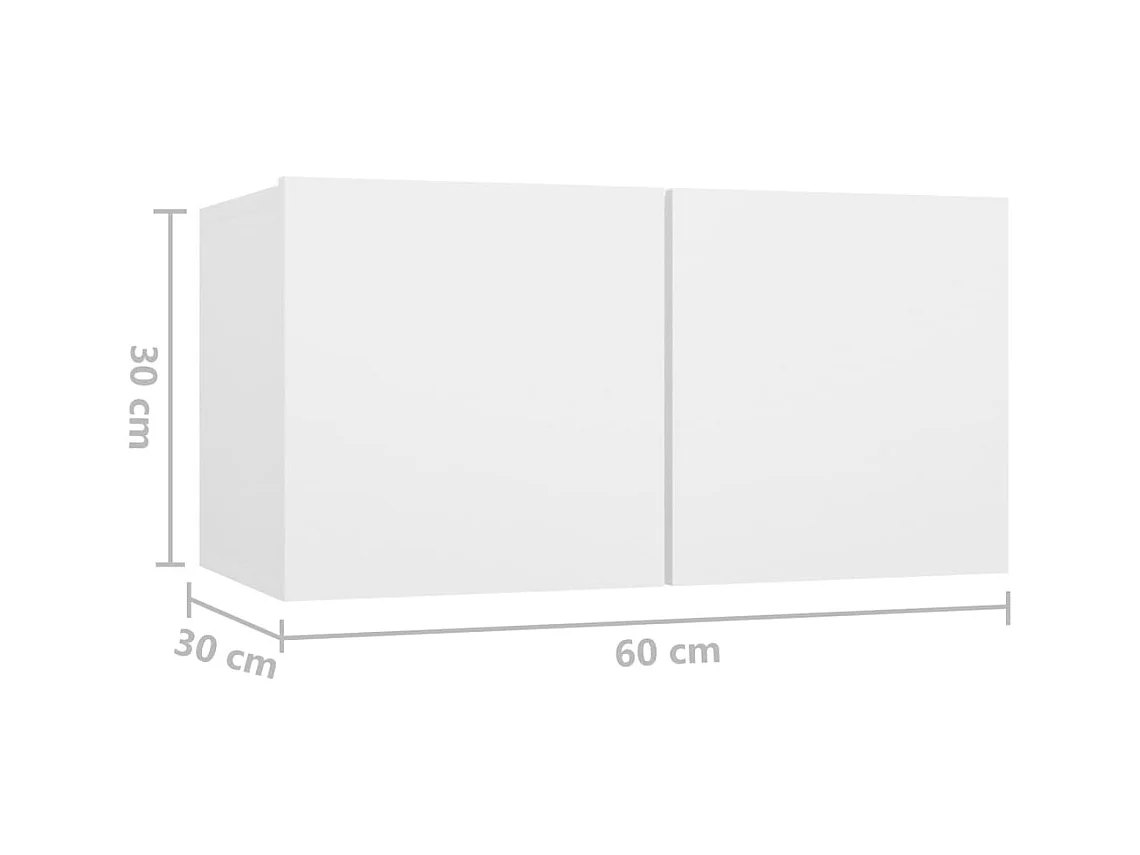 Daingean  Ensemble de meubles TV 5 pcs Blanc Bois d'ingénierie