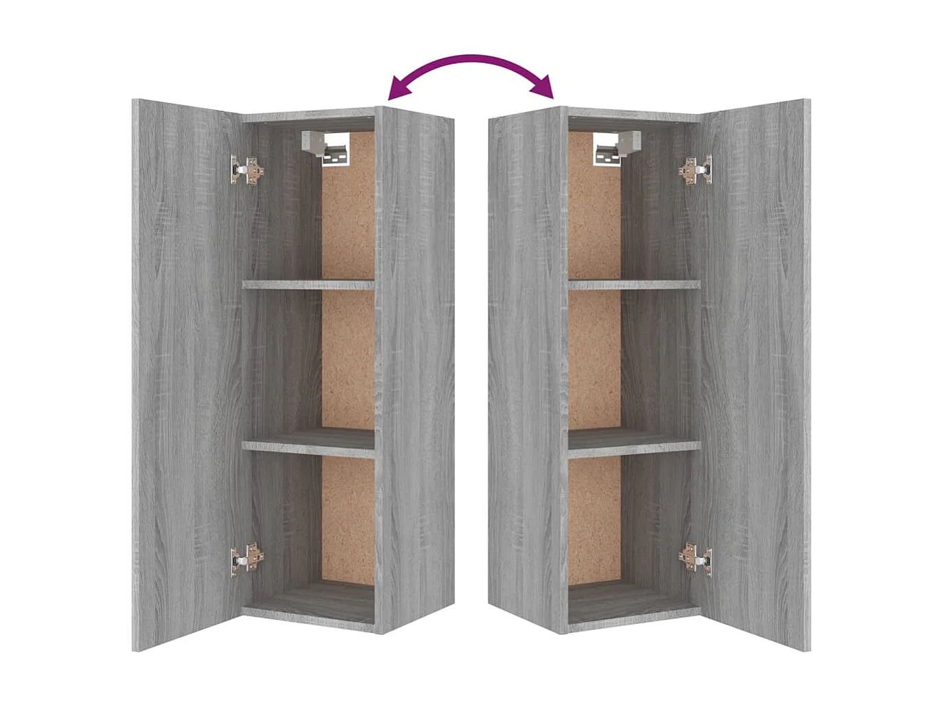 Pontarlier  5-delige Tv-meubelset bewerkt hout grijs sonoma eikenkleurig