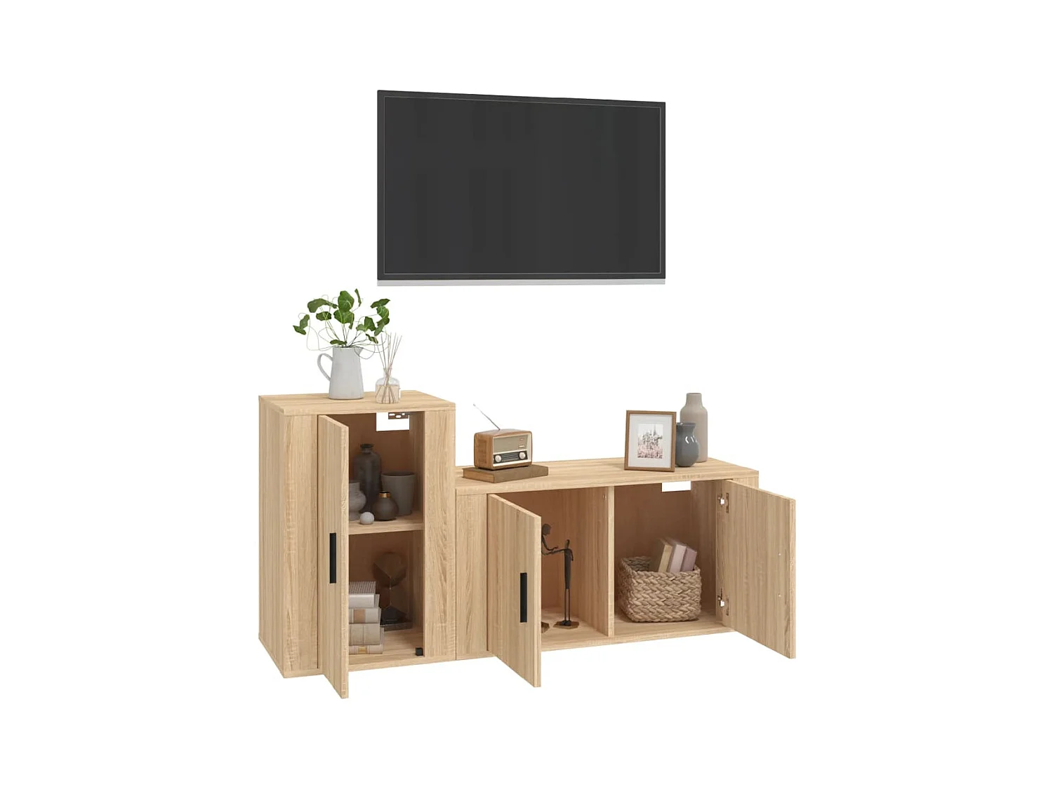 Daniela  Ensemble de meubles TV 2 pcs chêne sonoma bois d'ingénierie