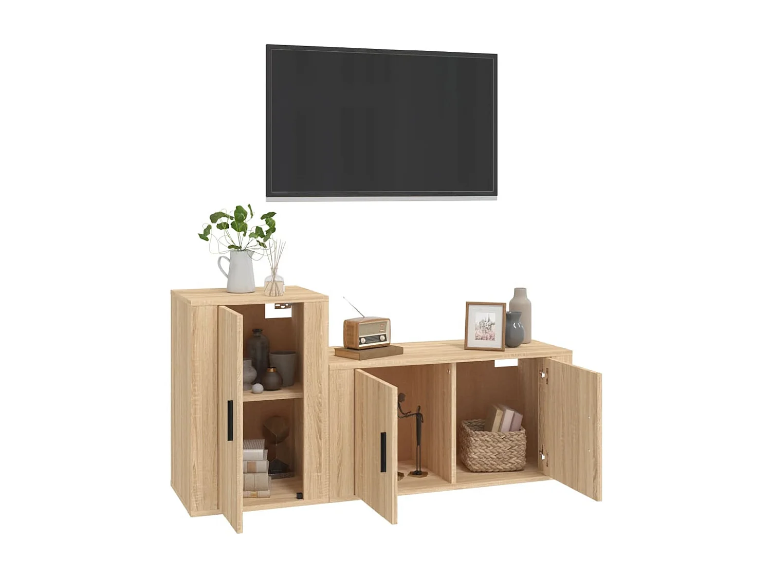 Daniela  Ensemble de meubles TV 2 pcs chêne sonoma bois d'ingénierie