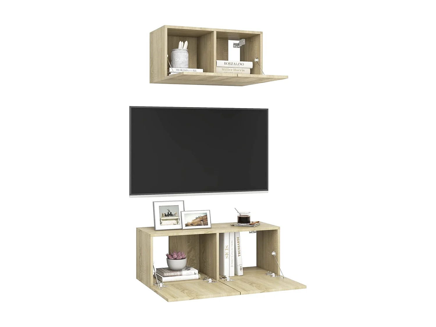 Olivia  Ensemble de meuble TV 2 pcs Chêne sonoma Bois d'ingénierie