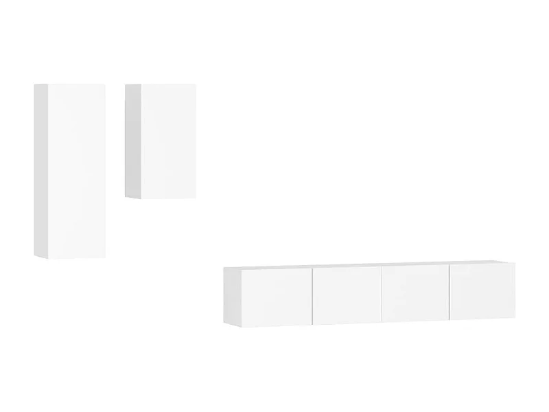 Mylan  Ensemble de meubles TV 4 pcs Blanc Bois d'ingénierie