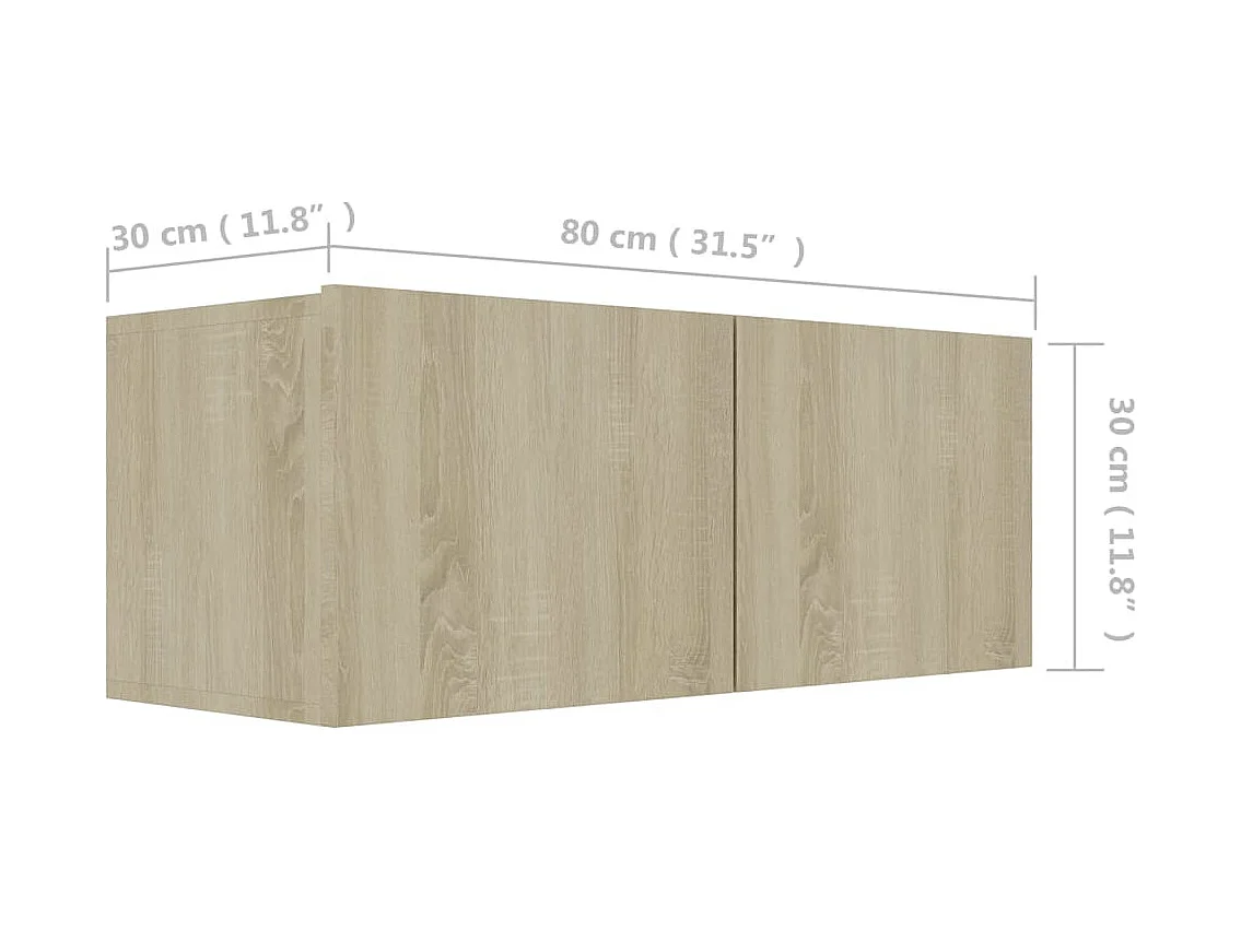 Daingean  Ensemble de meubles TV 3 pcs Chêne sonoma Bois d'ingénierie
