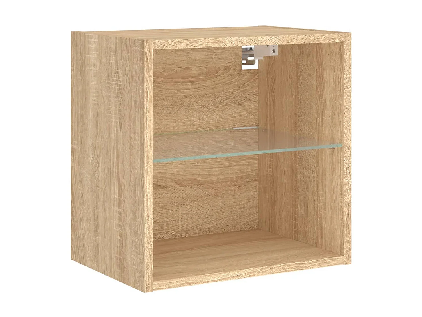 Brooklyn Center  Unités murales TV avec LED 5 pcs chêne sonoma bois d'ingénierie