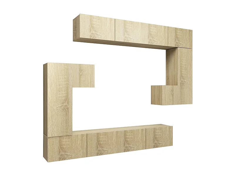 Hector  Ensemble de meubles TV 8 pcs Chêne sonoma Bois d'ingénierie