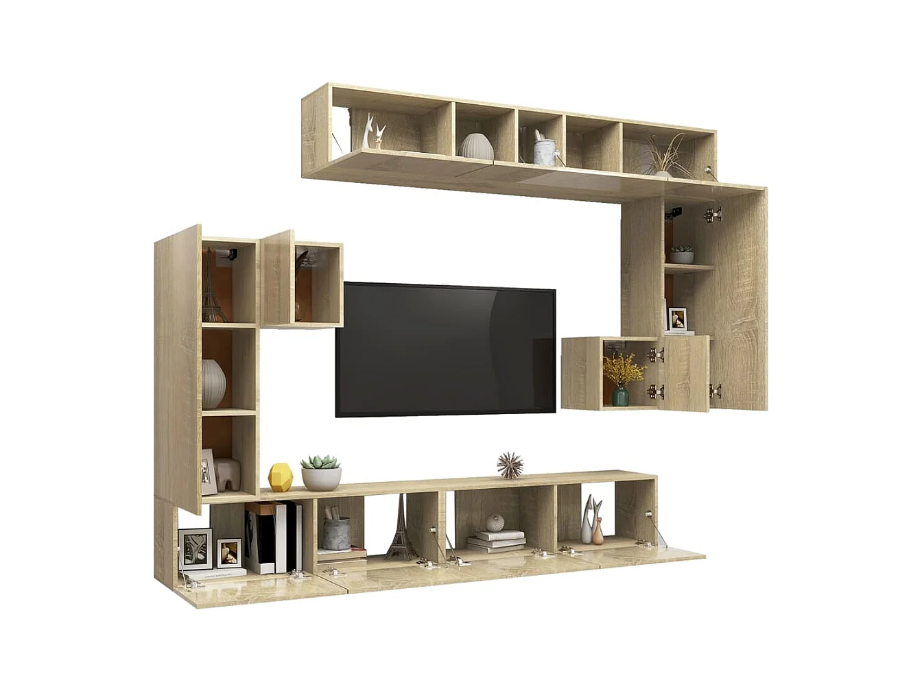 Hector  Ensemble de meubles TV 8 pcs Chêne sonoma Bois d'ingénierie