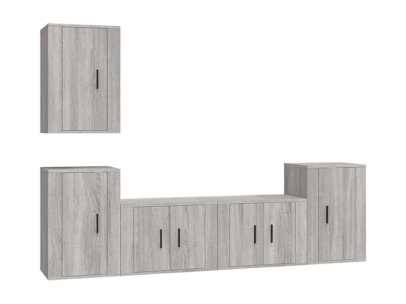 Korsholm  Ensemble de meubles TV 5 pcs Sonoma gris Bois d'ingénierie