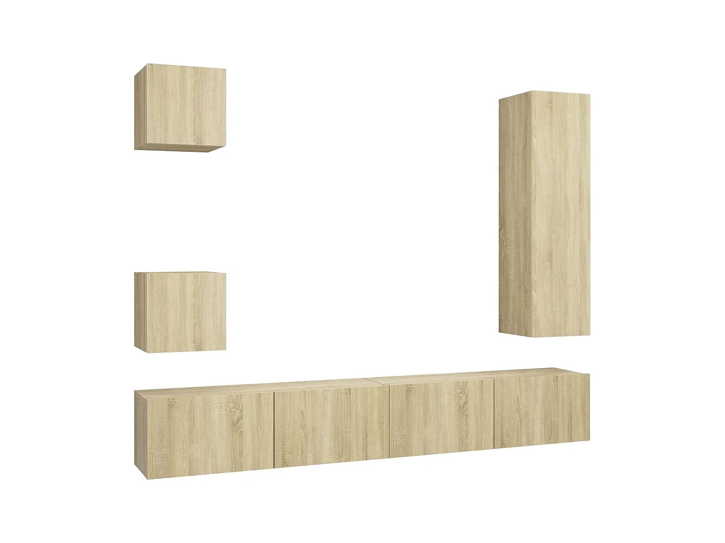 Wheat Ridge  Ensemble de meubles TV 5 pcs Chêne sonoma Bois d'ingénierie