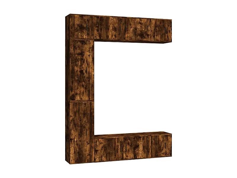 Galenor  Ensemble de meubles TV 7 pcs Chêne fumé Bois d'ingénierie