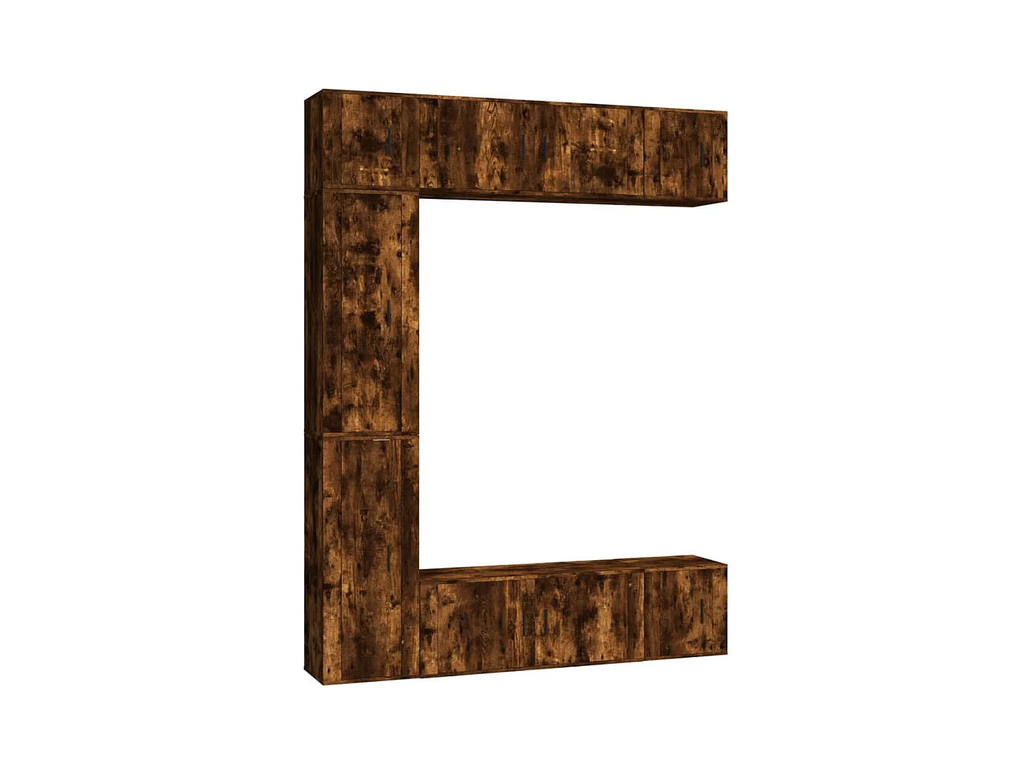 Galenor  Ensemble de meubles TV 7 pcs Chêne fumé Bois d'ingénierie