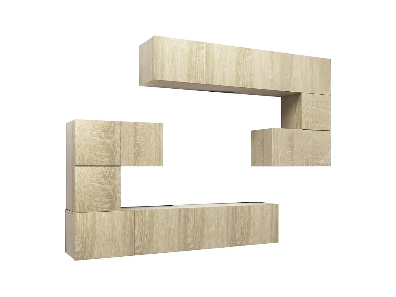 Hector  Ensemble de meubles TV 8 pcs Chêne sonoma Bois d'ingénierie