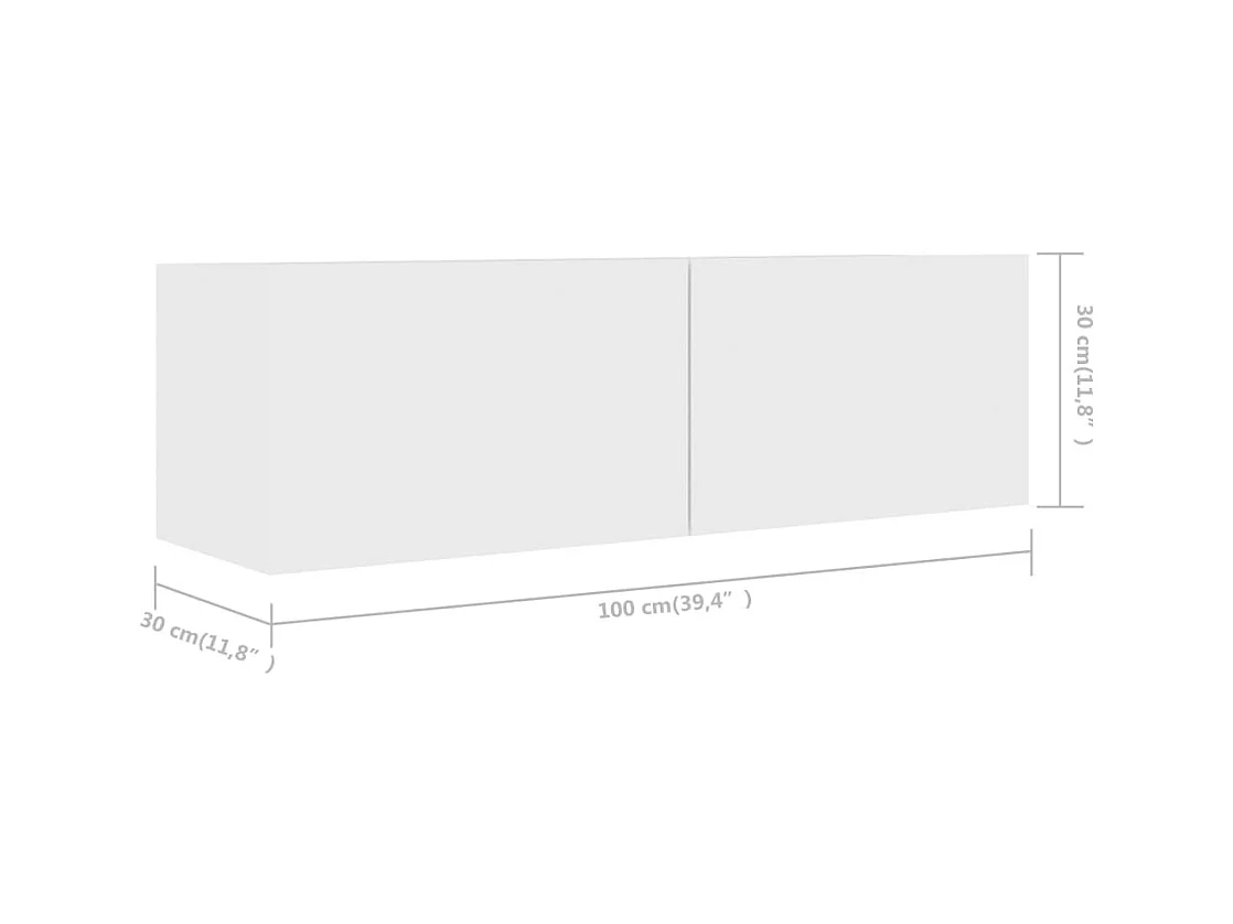 Vinton  Ensemble de meubles TV 7 pcs Blanc Bois d'ingénierie