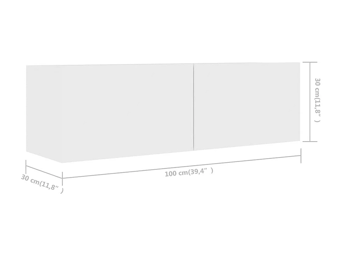 Vinton  Ensemble de meubles TV 7 pcs Blanc Bois d'ingénierie