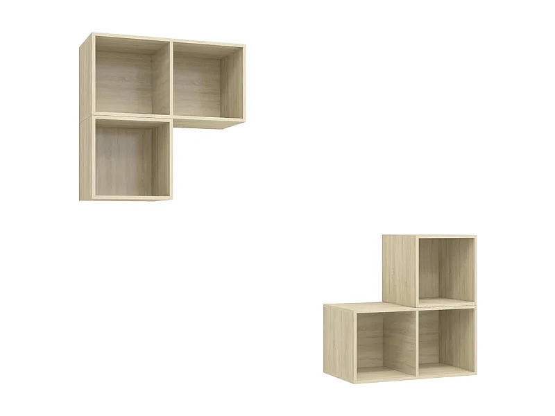 Kiuruvesi  Ensemble de meubles TV 4 pcs Chêne sonoma Bois d'ingénierie