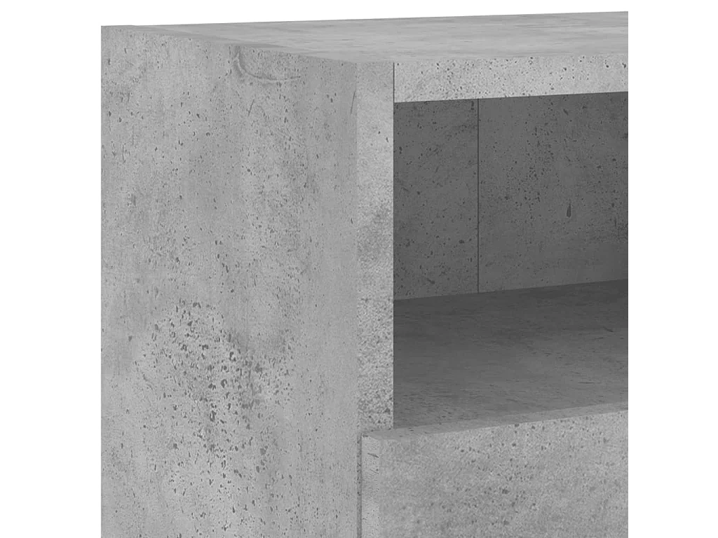 Berk  Unités murales TV 5 pcs gris béton bois d'ingénierie