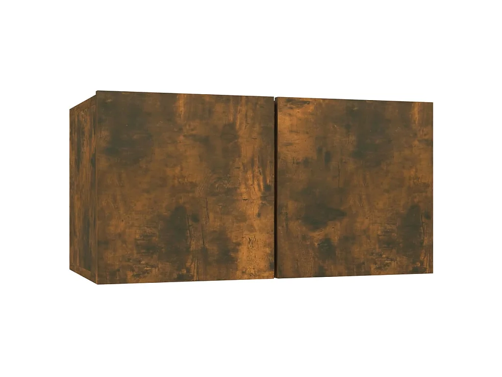 Isandro  Set de muebles de TV 4 pzas madera contrachapada roble ahumado