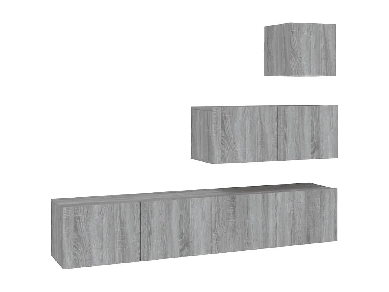 Jean-Louis  Ensemble de meubles TV 4 pcs Sonoma gris Bois d'ingénierie
