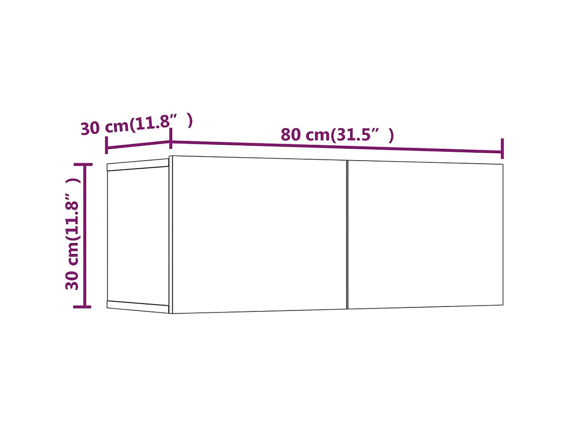 Isandro  Ensemble de meubles TV 4 pcs Blanc Bois d'ingénierie