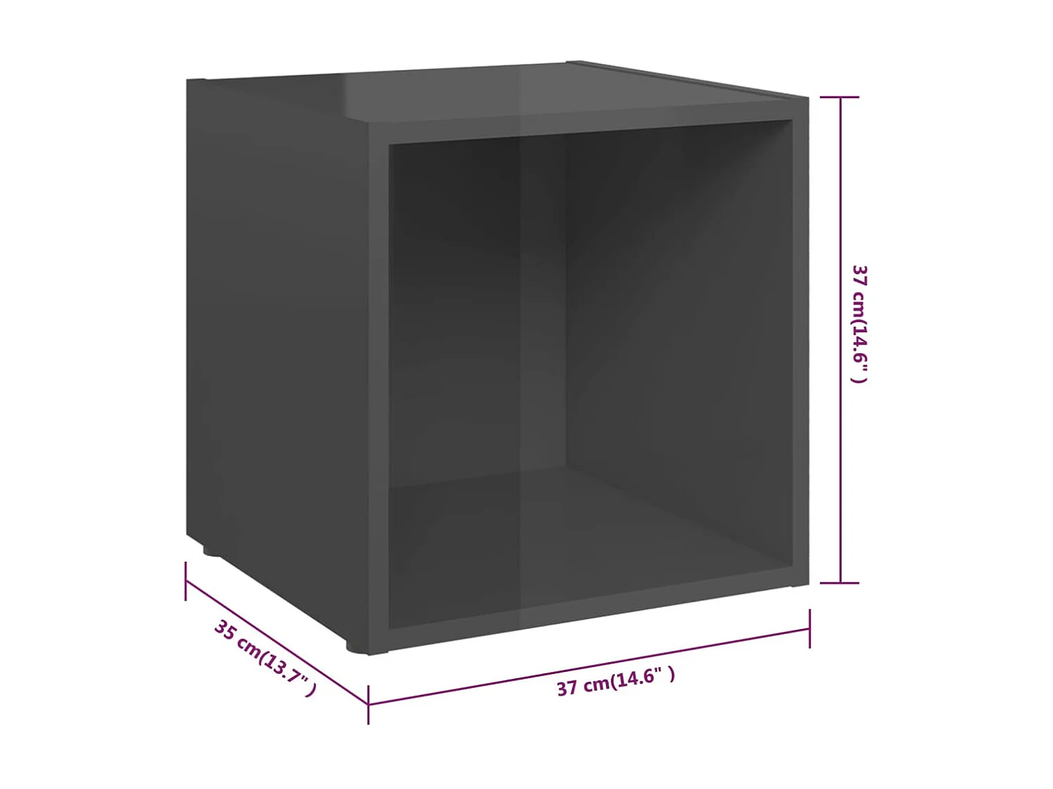 Wylie  Ensemble de meubles TV 8 pcs Gris brillant Bois d'ingénierie
