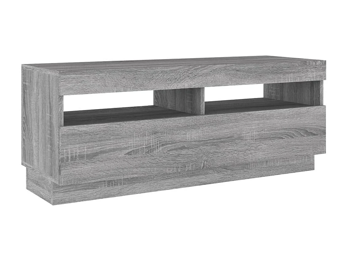 Havva  Ensemble de meubles TV avec lumières LED 2 pcs Sonoma gris