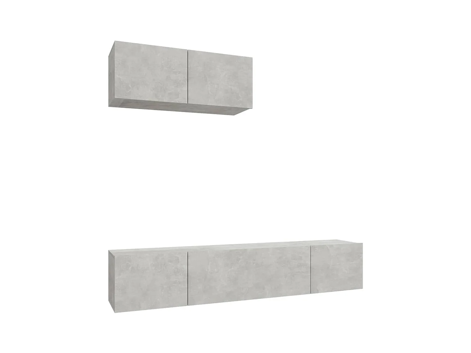 Batesburg-Leesville  Ensemble de meubles TV 3 pcs Gris béton Bois d'ingénierie