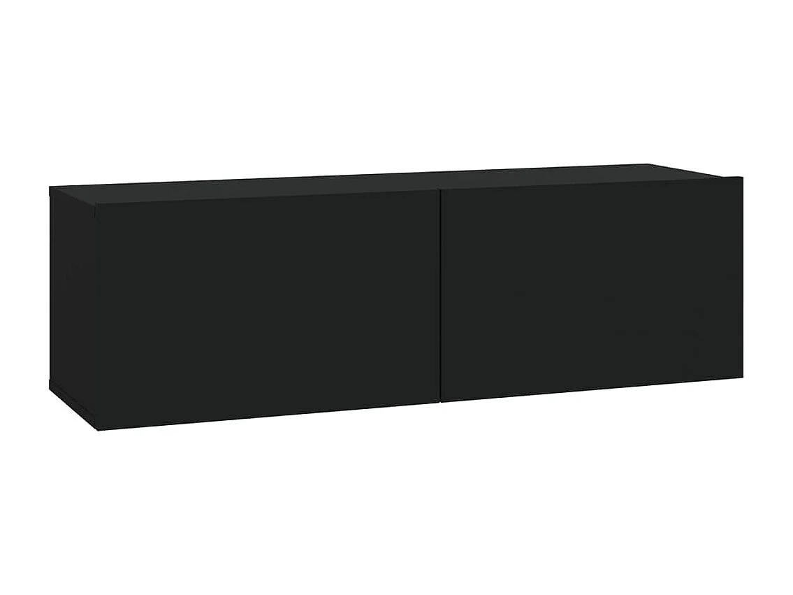 Assumption  Meubles TV muraux 4 pcs Noir 100x30x30 cm